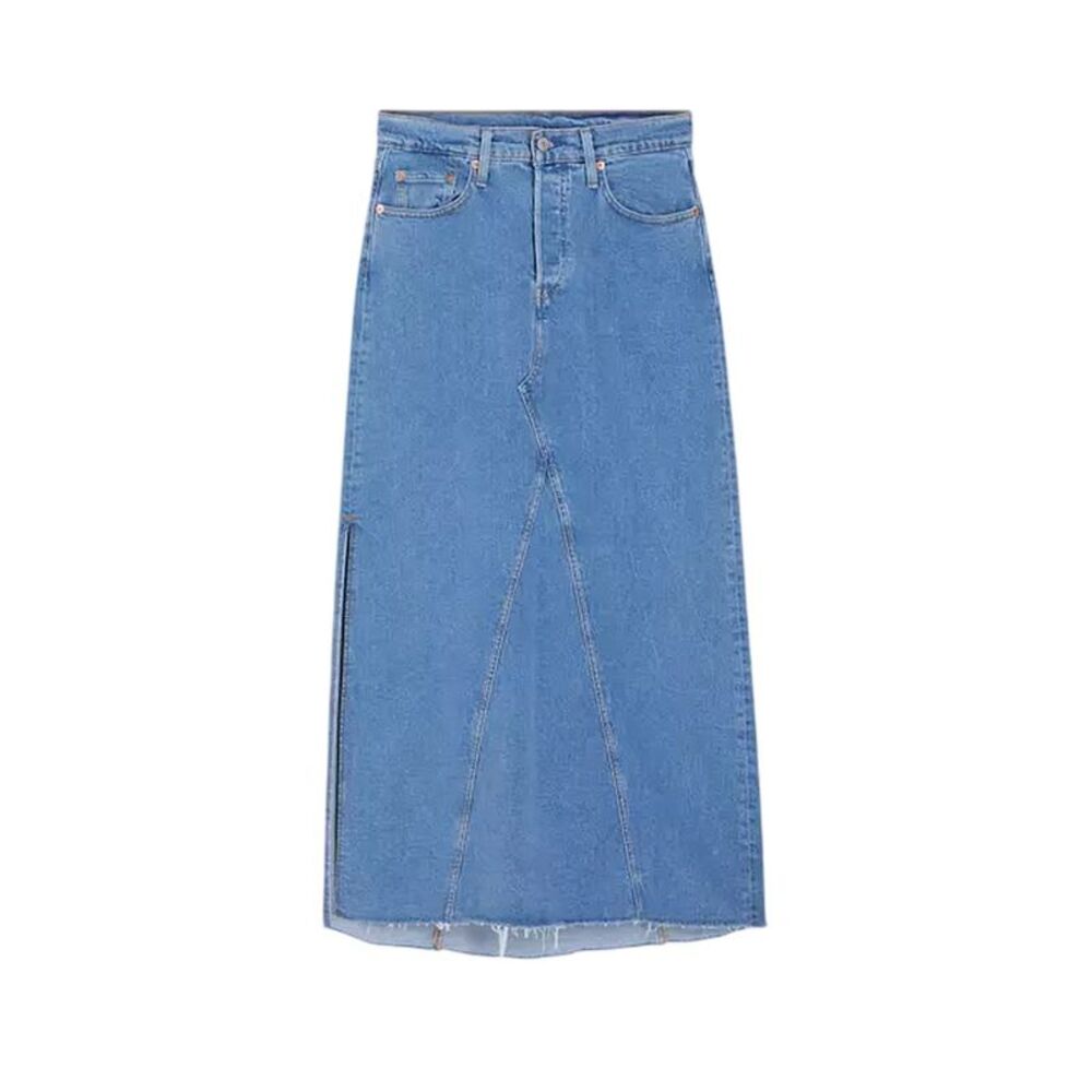 Levis Womens/Ladies Denim Side Slit Long Skirt / Blue